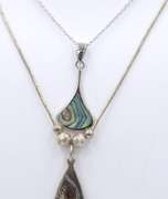 Group Lot of 2 Vintage 925 Sterling Silver Necklaces