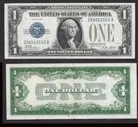 $1 1928-A first year of small size Silver Certificates Extremely Fine
