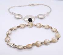 Vintage 925 Sterling Silver Lot of 2 Bracelets