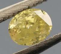 Rare .26ct oval cut yellow Diamond