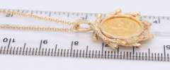 24kt Panda Coin Pendant on Chain