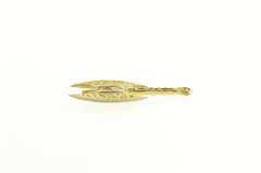 14K Yellow Gold Ornate Filigree Minoan Viking Axe Charm/Pendant