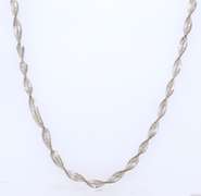 Vintage Italian Sterling Silver Rope Chain Necklace