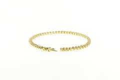 14K Yellow Gold 1.50 Ctw Diamond Wavy Link Classic Tennis Bracelet