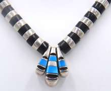 Vintage Sterling Silver Turquoise Necklace