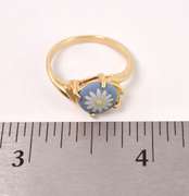 Lovely Wedgwood Style Ring in 14K Yellow Gold