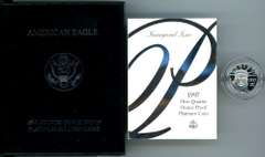 1999 Proof Platinum ¼ Ounce Eagle. Box/Certificate