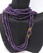Fantastic Amethyst Multi Strand Beads Necklace