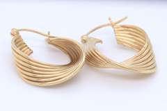 Pleasing Yellow Gold Hoop Earrings