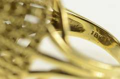 18K Yellow Gold Opal Lapis Lazuli 1960's Domed Cocktail Ring