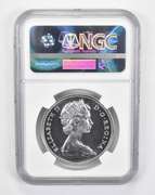 PL65 1966 Canada Silver Dollar Large Beads NGC
