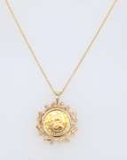 24kt Panda Coin Pendant on Chain