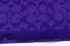 Coach Purple Wool Scarf