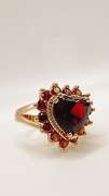 22kt Gold Plated Garnet Cocktail Ring