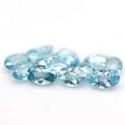 Brilliant 7.83ct sky blue Zircon set