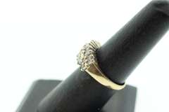 LADIES 14K GOLD AND DIAMOND BAND