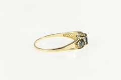 10K Yellow Gold Natural Sapphire Diamond Accent Statement Ring