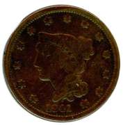 1841 Braided Hair Large Cent