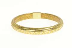 14K Yellow Gold 10.2mm Wide Woven Two Tone Mesh Bangle Bracelet
