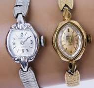 2 Ladies Vintage Buren 17 Jewels Watches, Runs
