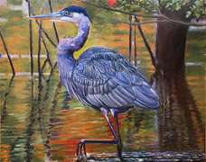 Blue Heron Original Art by Richard Friedman