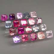 Glittering 20 piece 4.34ct fancy color Sapphire set
