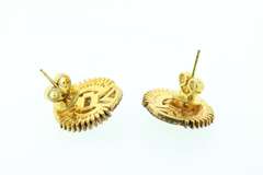 Byzantine Diamond Earrings with Gold Plated Silver