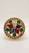 22kt Gold Plated Multi Gemstone Cocktail Ring