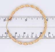 Fantastic Yellow Gold Twisted Hoop Earrings