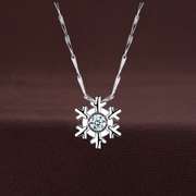 Snow flake Dancing stone Pendant