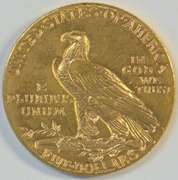 Lustrous BU 1909-D US $5 Indian Gold Piece
