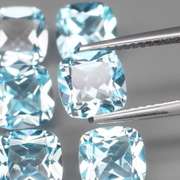 Glittering 6 piece 11.05ct full fire sky blue Topaz set