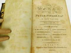 1796 Works of Peter Pindar, 18th Century Book