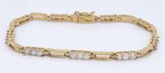 Vintage Sterling Silver Cubic Zirconia Bracelet