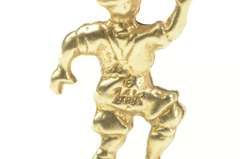 14K Yellow Gold Bavarian Lederhosen Mountain Climber Charm/Pendant