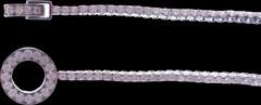 Unique 18kt White Gold Diamond Bracelet With Circular Diamond Clasp