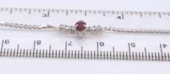 Lovely White Gold Marquise Ruby and Diamond Necklace
