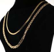Pair of Gold Toned Fashion Necklaces