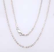 Italian Sterling Silver Popcorn Chain Necklace