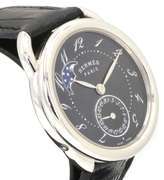 Hermes Arceau Petite Lune 38mm Black Mop Dial Watch