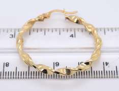 Fantastic 18kt Twisted Hoop Earrings