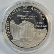 Special 1994 US Veterans 3-coin Silver Dollar Proof Set. COA