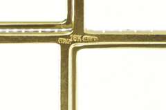 18K Yellow Gold 0.40 Ctw Diamond Encrusted Cross Christian Pendant