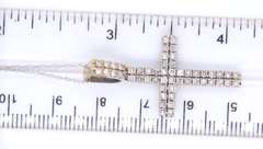Fantastic White Gold Single Cut Diamond Cross Pendant on Chain