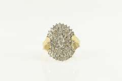 10K Yellow Gold 2.17 Ctw Diamond Burst Cluster Statement Ring