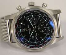 Breitling Transocean Chronograph Unitime, 46mm Steel W/Box