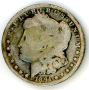 1891-O Morgan Silver Dollar