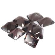 Emerald cut! Unheated! 15.44ct Smoky Quartz set