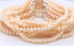 Multi Strand Pearl Bracelet with Sterling Silver Clasp