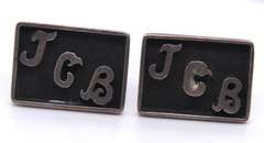 Vintage Sterling Silver Signed Initial JCB Cufflinks